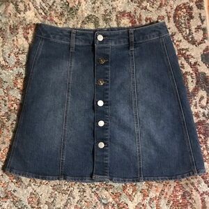 Mossimo Supply Co Denim Button Up Short Skirt Size 6